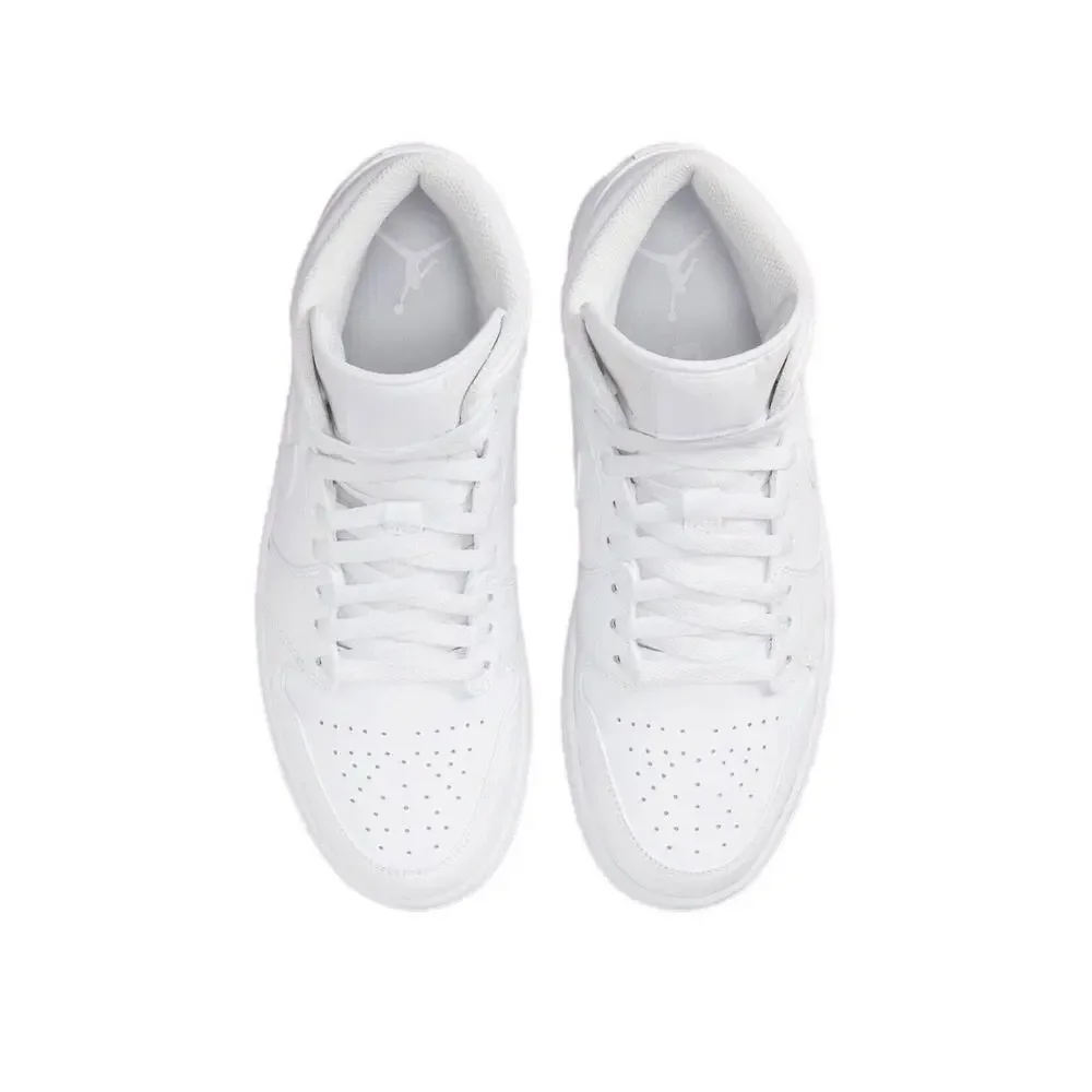 Men's Jordan 1 Mid White/White-White (554724 136) 10.5
